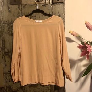 Everlane boatneck Silk blouse, blush sz Small